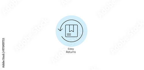 Easy Returns Symbol for E-commerce Policies - Vector Icon