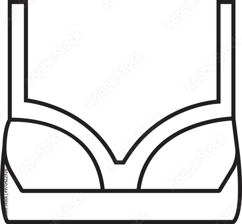 Bra, women underwear line icon. white background Vector illustration.