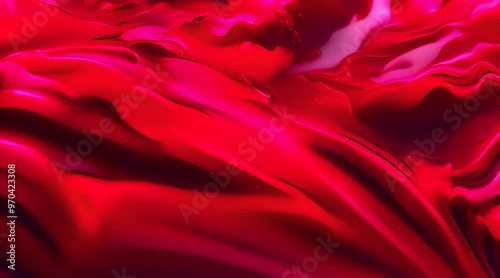 red abstract background. Acrylic paint mixing in water. Liquid marble texture