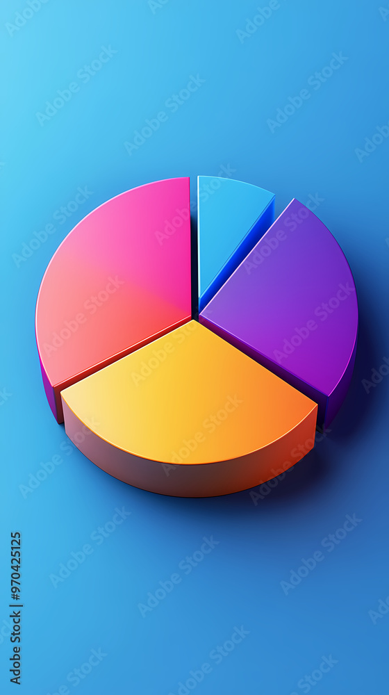 Fototapeta premium Colorful pie chart data analysis