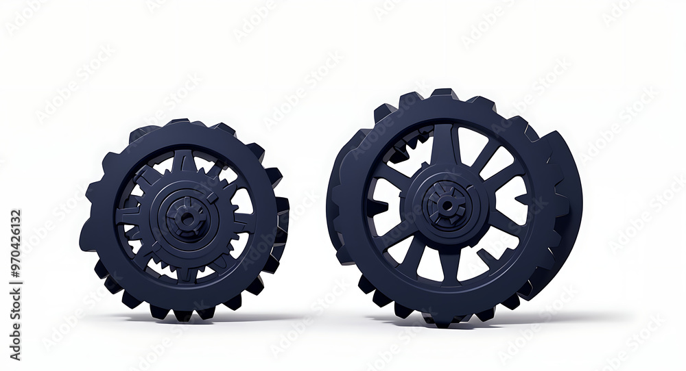 A minimal illustration of a simple gear with a missing tooth, emphasizing imperfection and the idea of progress despite obstacles A minimal illustration of a simple gear with a missing tooth, emphasizing imperfection and the idea of progress despite obstacles