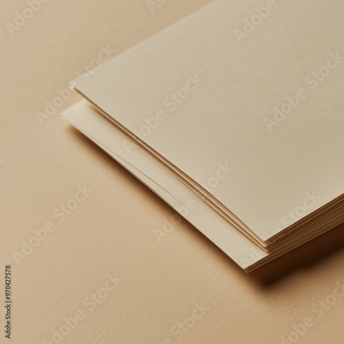 mock-up of beige paper closed up