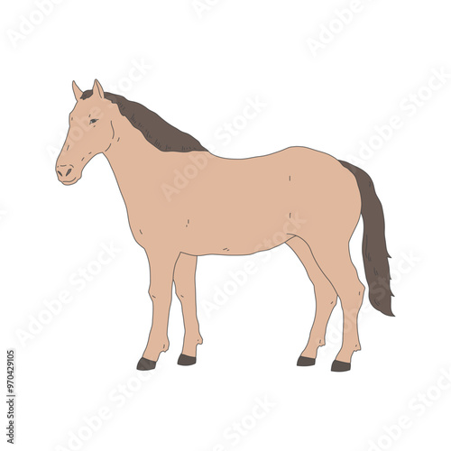 horse, clip art, vector Illustration, isolated, icon illustration