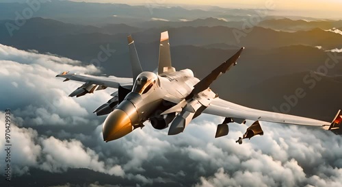 A fighter jet in the sky