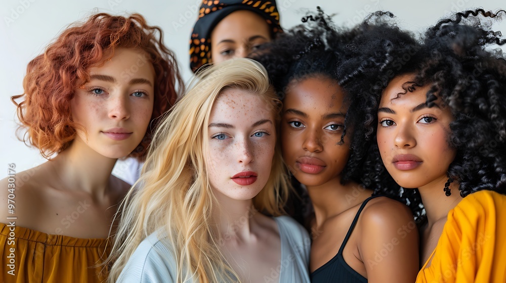 Fototapeta premium Diverse Female Artists, Group Portrait Shot, Group Portrait Shot, , Female Artists, Group