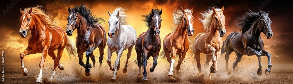 Majestic wild horses running freely in an open field, line art, empty coloring book page, realistic, high-quality, untamed, strength, freedom::1 flowing manes, dust clouds, open skies, powerful Majestic wild horses running freely in an open field, line art, empty coloring book page, realistic, high-quality, untamed, strength, freedom::1 flowing manes, dust clouds, open skies, powerful
