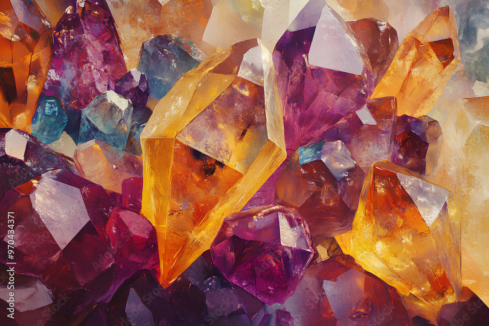 A vibrant collection of colorful crystals showcasing their natural beauty and intricate formations. A vibrant collection of colorful crystals showcasing their natural beauty and intricate formations.