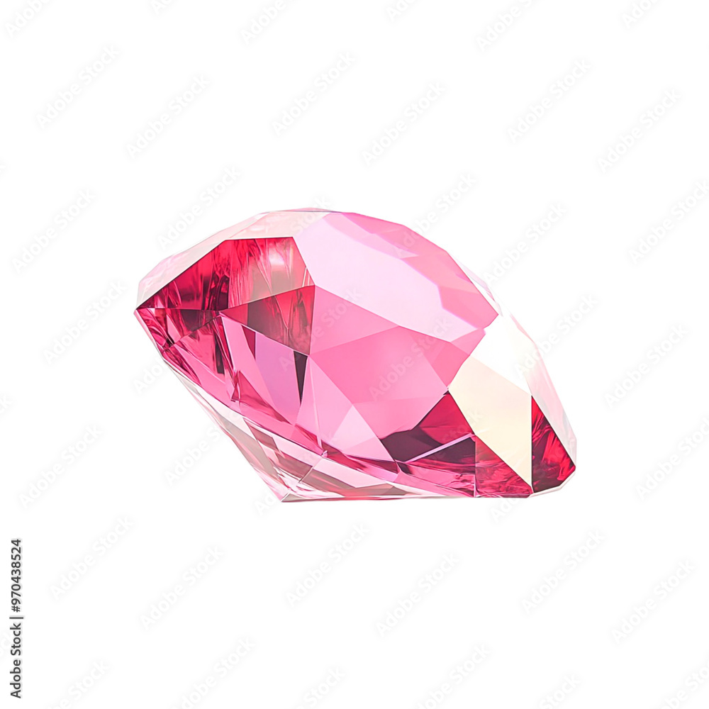 Pink gemstone isolated on transparent background Pink gemstone isolated on transparent background