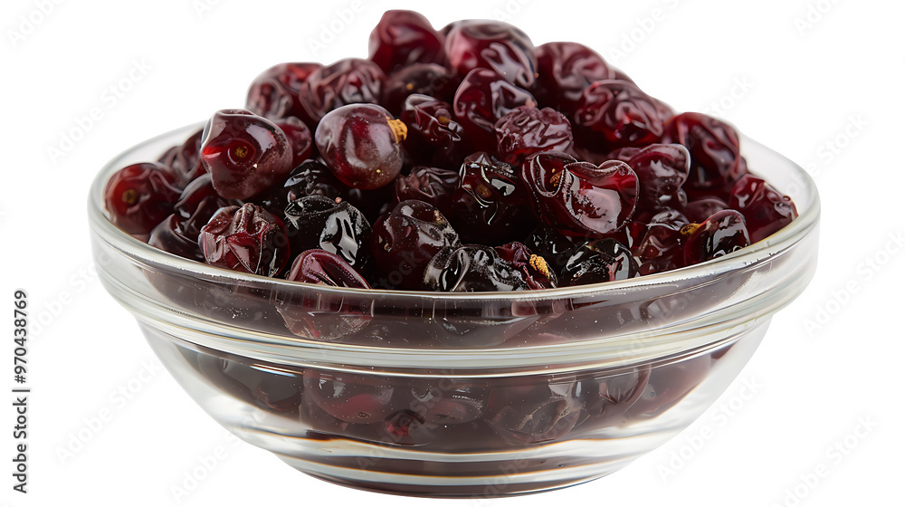A bowl of dried currants with a transparent background. A bowl of dried currants with a transparent background.
