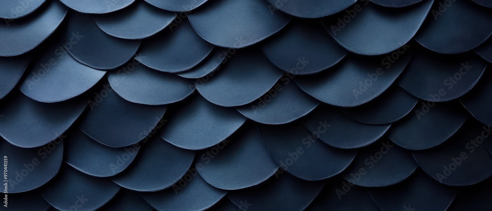 Close-up of textured blue scales arranged in an overlapping pattern, perfect for backgrounds or design inspiration. Close-up of textured blue scales arranged in an overlapping pattern, perfect for backgrounds or design inspiration.