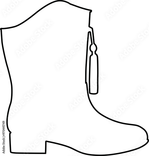 Drill Team Boot Outline SVG Cut file for Cricut and Silhouette , Vector, Logo , T Shirt