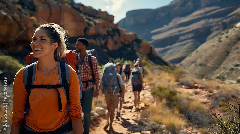 Naklejka premium Diverse Female Writers in Plain Background, Group Portrait Shot, Illustration Style, Diversity Concept, Writers