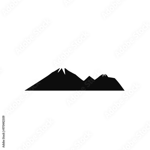 silhouette of mountain view