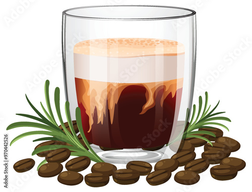 Coffee with Cream and Herbs