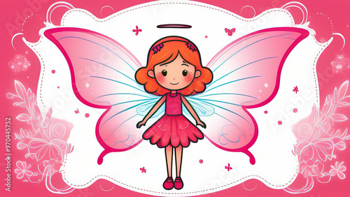 Magical Fairy Birthday Celebration with Girl in Pink