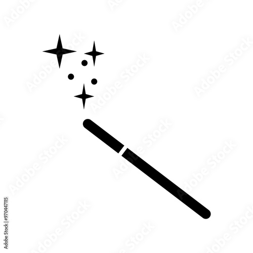 magic wand, magician's wand icon