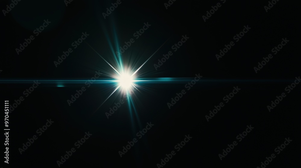 Bright light flare in dark Bright light flare in dark