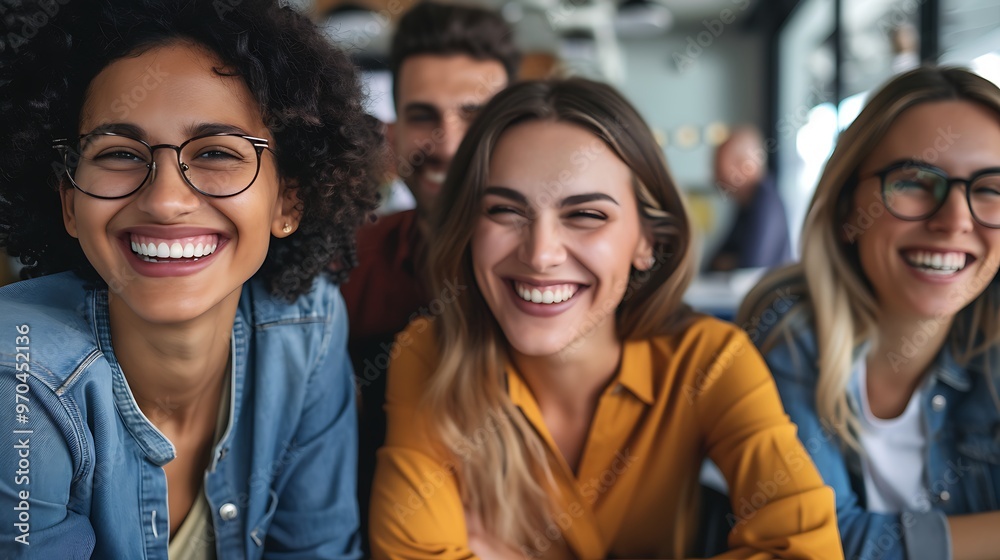 Diverse Happy Colleagues Smiling Together in Office, Business Theme, Portrait Shot, Plain Office Background, Colleagues Diverse Happy Colleagues Smiling Together in Office, Business Theme, Portrait Shot, Plain Office Background, Colleagues