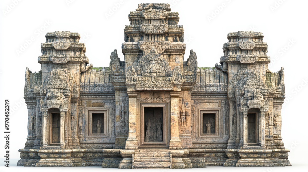 custom made wallpaper toronto digitalAngkor Wat (Cambodia) clipart, element, 3D illustration, realistic, isolated on white background