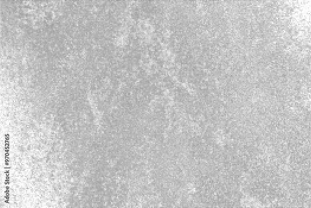 Obraz premium Black Comic Texture On White Background. Old Paper. Modern Dotted Futuristic Backdrop. Fade Noise Overlay. Half Tone Noise. Abstract Wall Pattern. Vector Illustration, Eps 10