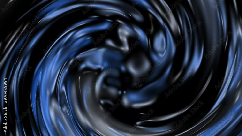 Abstract colorful glossy inky liquid. swirling blue and black liquid. wavy liquid moving animation.