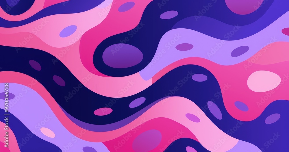 A vibrant abstract design featuring flowing shapes and colors in pink, purple, and blue, suitable for backgrounds or graphic projects. A vibrant abstract design featuring flowing shapes and colors in pink, purple, and blue, suitable for backgrounds or graphic projects.
