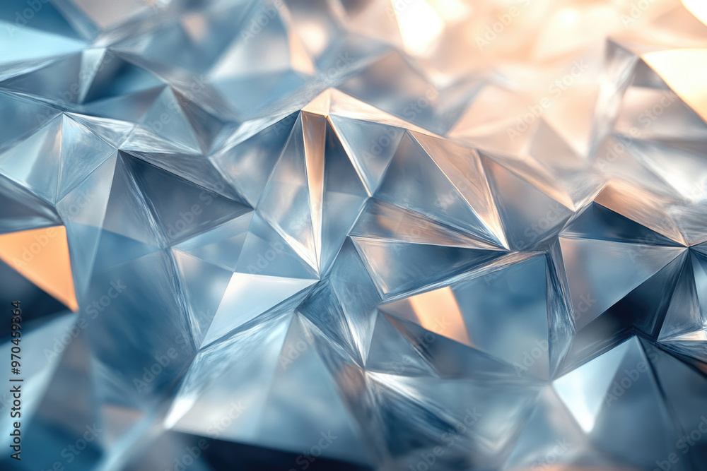 Naklejka premium Abstract background featuring crystal-like triangles with sharp, geometric patterns.