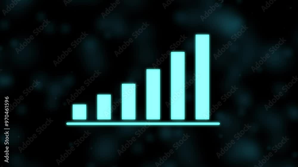 Financial business growing stock chart. business success concept. Hi tech style glowing graph animation. Financial business growing stock chart. business success concept. Hi tech style glowing graph animation.