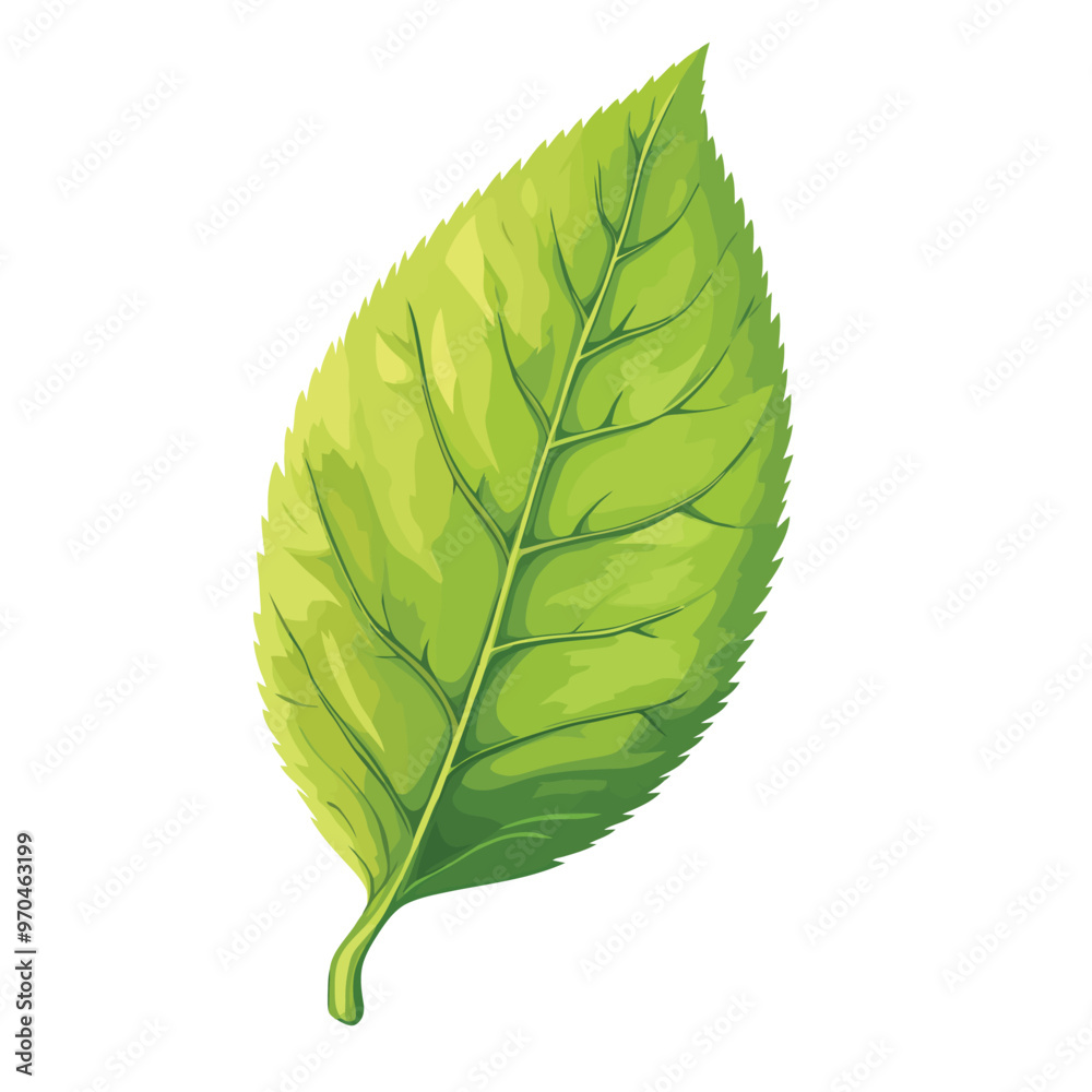 Vector illustration of a green leaf Vector illustration of a green leaf