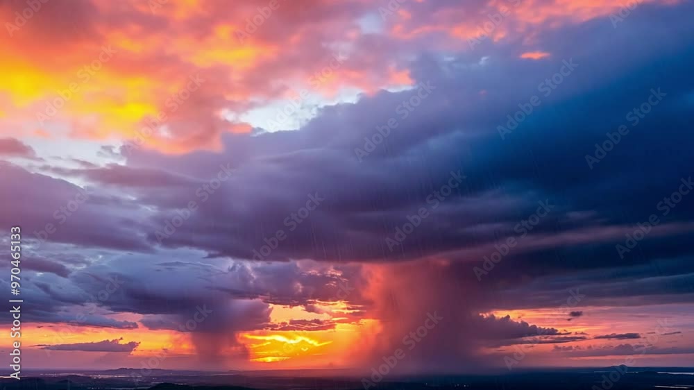 Dramatic sky with a mix of dark clouds and brightly colored footage Dramatic sky with a mix of dark clouds and brightly colored footage