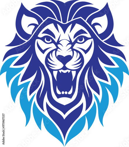 Lion head vector art