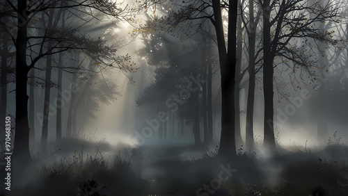 Dense Fog with Light Rays