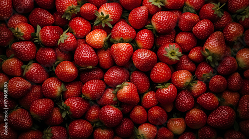 strawberries in a market photo