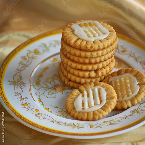 Traditional bulgarian honey cookies. photo