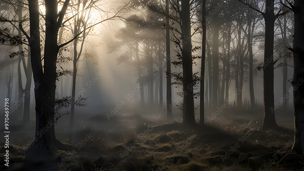 Dense Fog with Light Rays Dense Fog with Light Rays