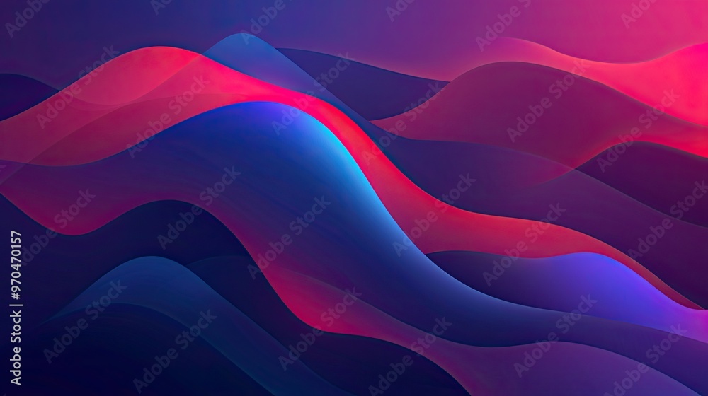 A vibrant abstract design featuring flowing waves in shades of pink, blue, and purple, creating a dynamic visual experience. A vibrant abstract design featuring flowing waves in shades of pink, blue, and purple, creating a dynamic visual experience.