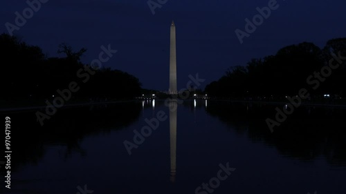 Washington monument at night time