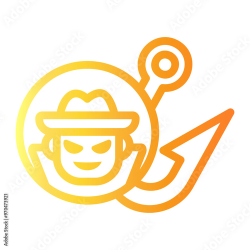 phishing Line Gradient Icon