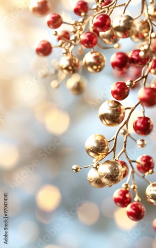 A Festive Holiday Garland Adorned with Red Berries Hangs in a Cozy Winter Cabin, Creating a Warm and Inviting Atmosphere on a Snowy Evening
