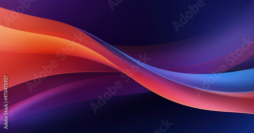 A vibrant abstract design featuring flowing waves in warm and cool colors, ideal for backgrounds or digital art.