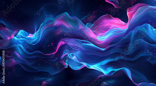 abstract background with glowing lines 3d rendering