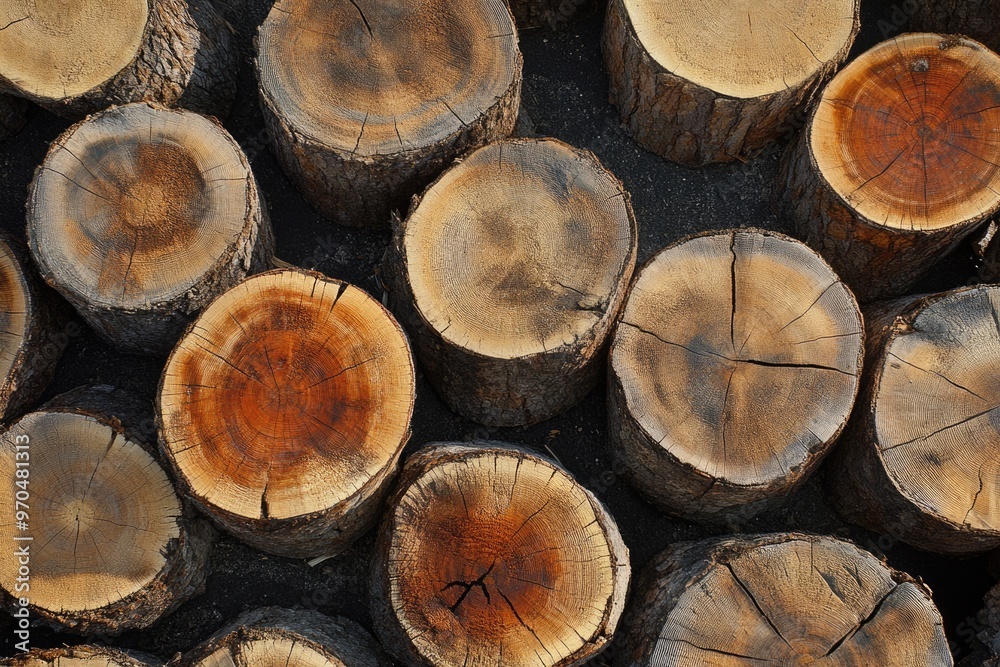 Natural Wood Patterns. Tree Stump Cross-Sections Creating Organic Background Natural Wood Patterns. Tree Stump Cross-Sections Creating Organic Background
