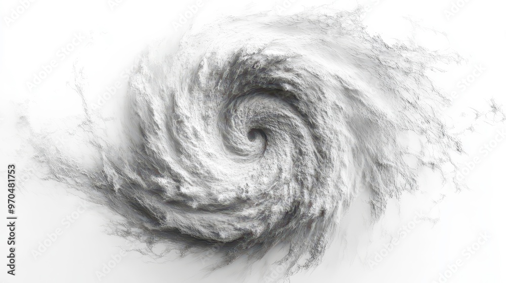 Cyclone clipart, element, 3D illustration, realistic, isolated on white background Cyclone clipart, element, 3D illustration, realistic, isolated on white background