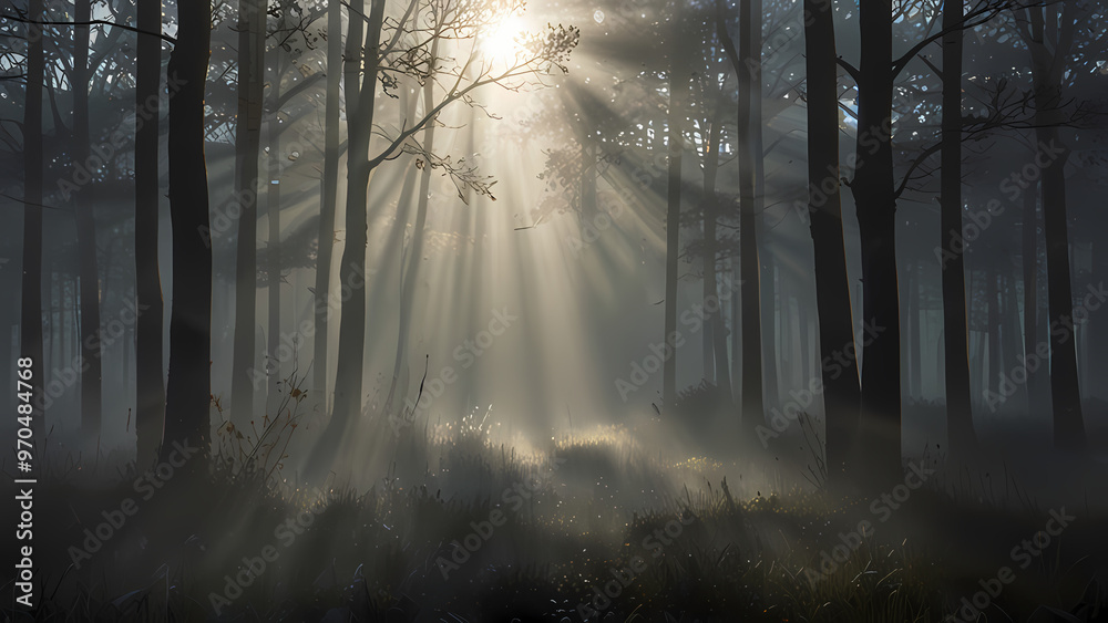 Obraz premium Dense Fog with Light Rays