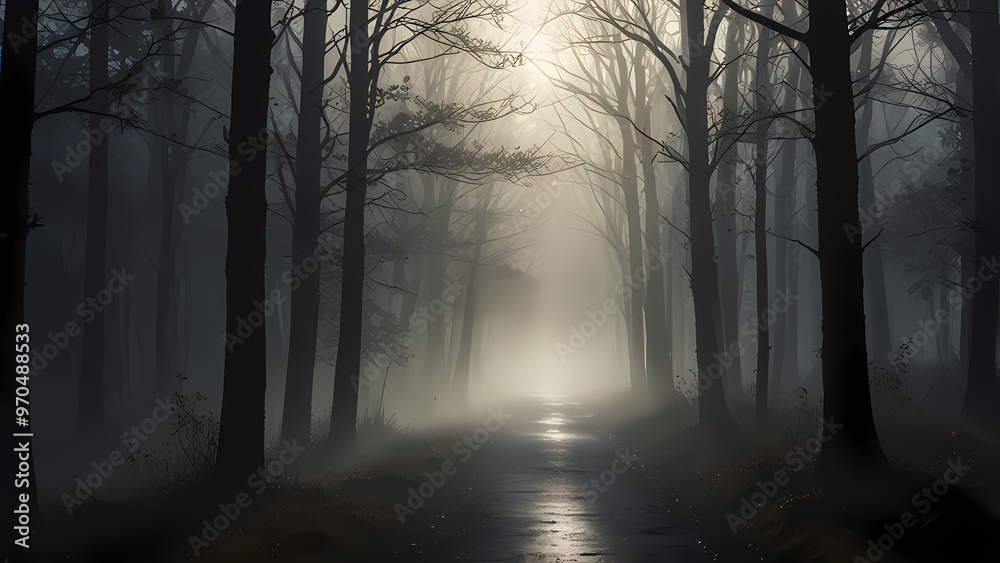 Dense Fog with Light Rays Dense Fog with Light Rays