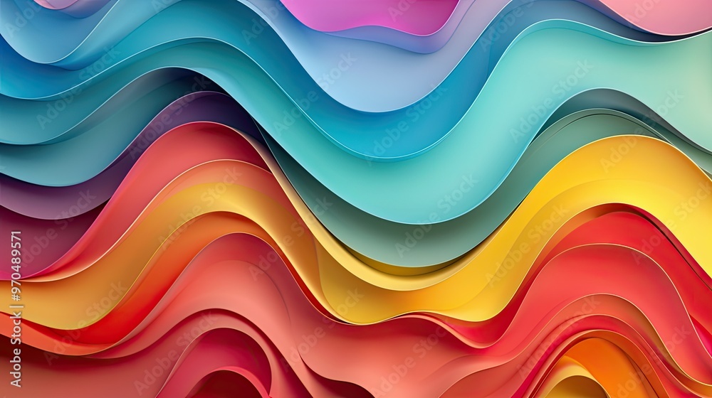 A vibrant abstract design featuring flowing waves of colors, creating a dynamic and visually appealing composition. A vibrant abstract design featuring flowing waves of colors, creating a dynamic and visually appealing composition.