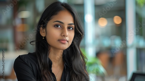 Wallpaper Mural Confident Indian Businesswoman in Office, Arms Crossed, Smiling, , Office Torontodigital.ca