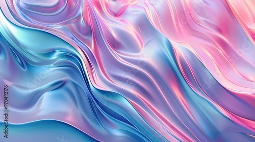 A vibrant abstract design featuring flowing waves of pastel colors, creating a smooth, dynamic visual texture.