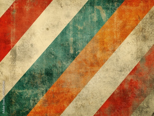 Vintage Grunge Texture: Abstract Geometric Graphic on Aged Paper Background