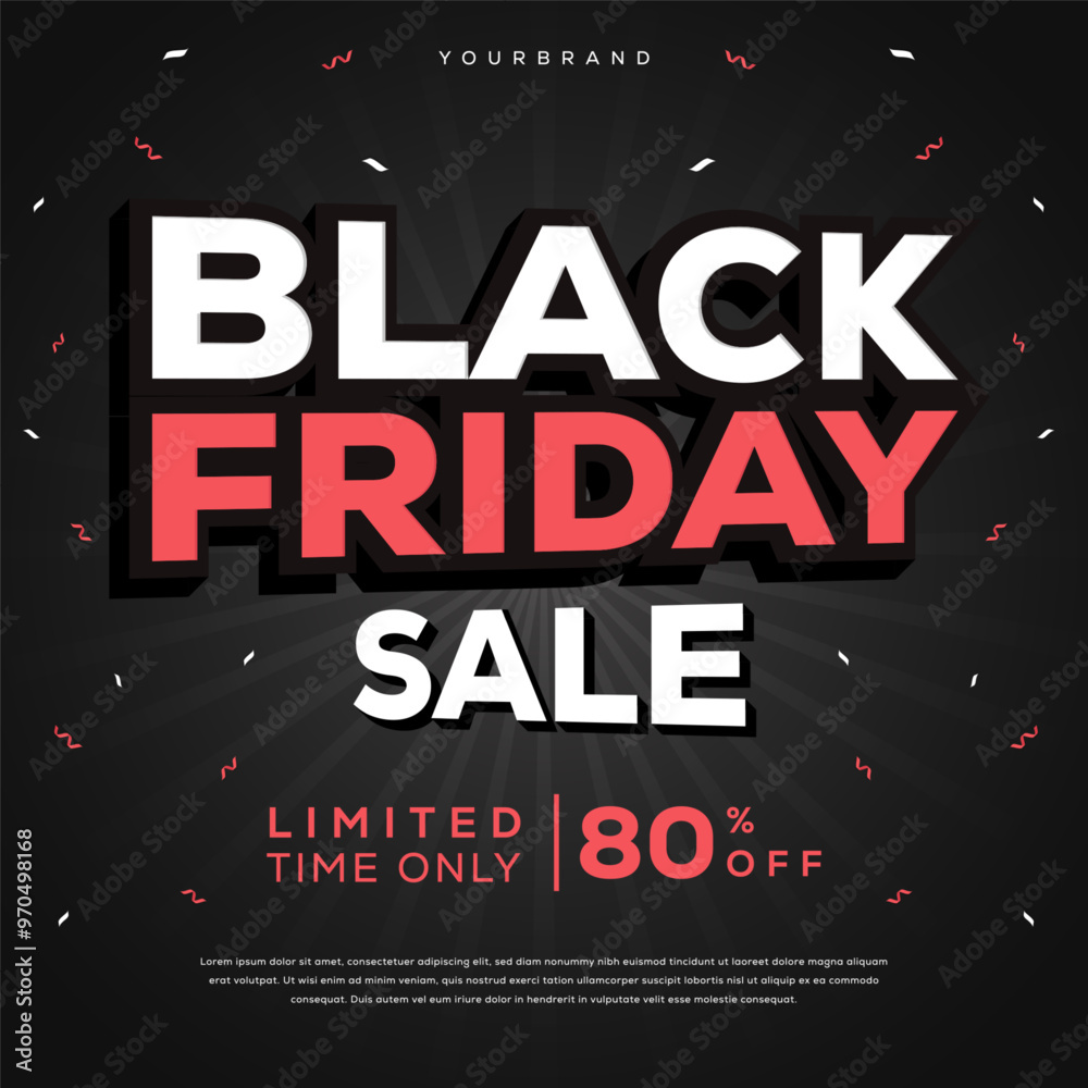 black friday illustration in gradient style design black friday illustration in gradient style design